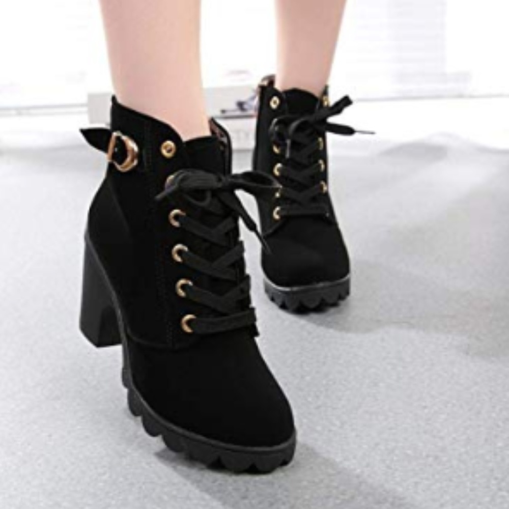 NWT Womens Ankle "Martin" Zipper Buckle Booties - Picture 4 of 7